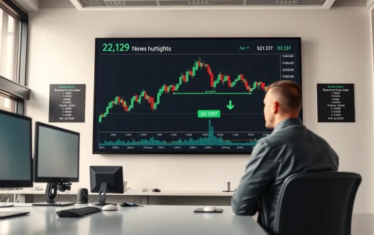 Digital display showing CryptoNewsInsights price chart near support with accumulation zone marked
