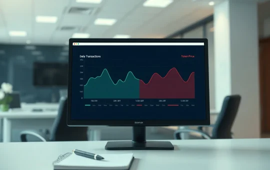 Data dashboard showing CryptoNewsInsights transaction surge amid falling token price.