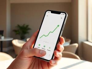 Analysis of Dogecoin wallet growth and new cryptocurrency Pepeto market activity on smartphone display.