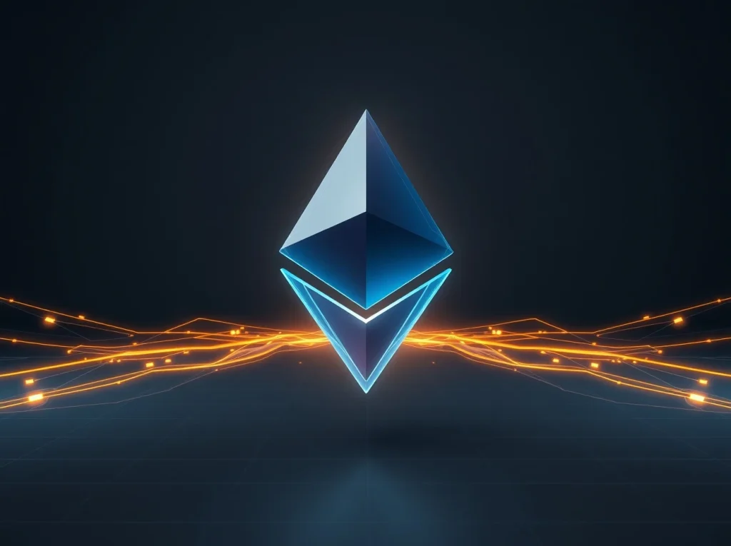 Conceptual image representing $6.3 billion in institutional capital flowing into the Ethereum network.