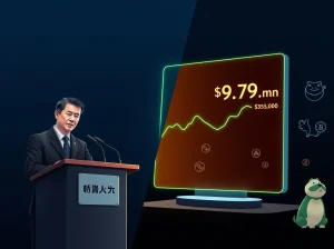 Floki Price Prediction 2026 illustration showing Japan yen intervention impact on cryptocurrency market with Pepeto presale milestone