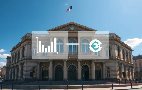 French National Assembly building with overlay representing new cryptocurrency regulations and oversight.