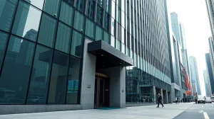 Modern financial building in Hong Kong representing HashKey's regulated crypto exchange expansion