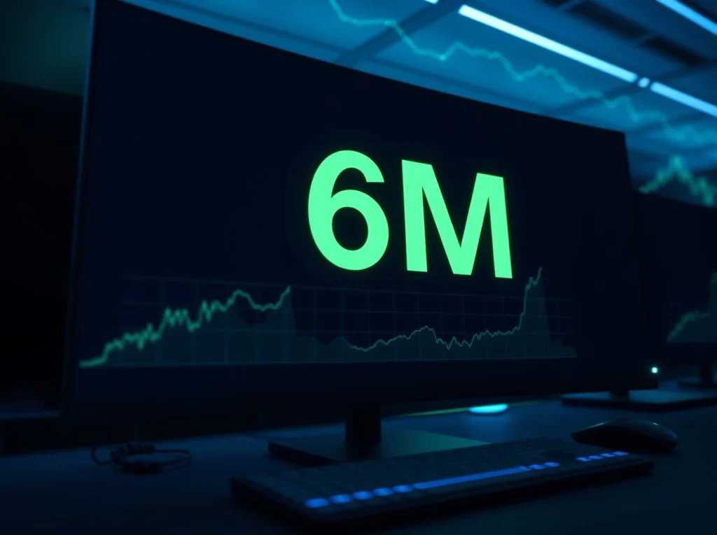 Hyperliquid HIP-4 governance proposal dashboard showing $6 million in trading volume