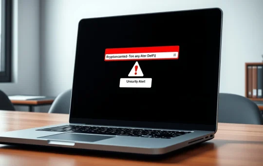 HypurrFi domain hijack security alert shown on a laptop browser warning users.