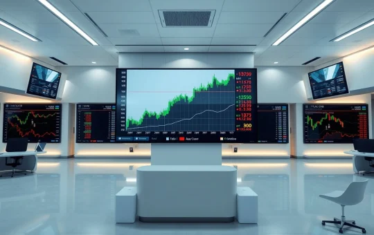 Kraken and Bitnomial deal: trading floor with crypto charts and derivatives data on screens