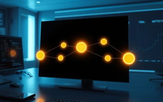Analytical dashboard visualizing five major Layer-1 blockchain networks for market monitoring in April 2026.