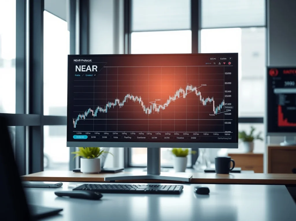 NEAR Protocol price chart showing upward breakout in a professional trading environment