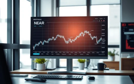 NEAR Protocol price chart showing upward breakout in a professional trading environment