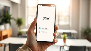 NOW Wallet app interface showing perpetual futures and prediction markets on a smartphone screen