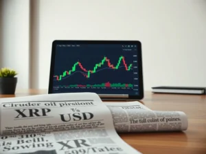 Analysis of XRP cryptocurrency price chart amid oil market volatility from U.S.-Iran tensions.
