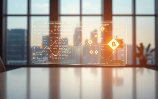Digital ledger visualizing onchain real world assets tokenization in financial setting