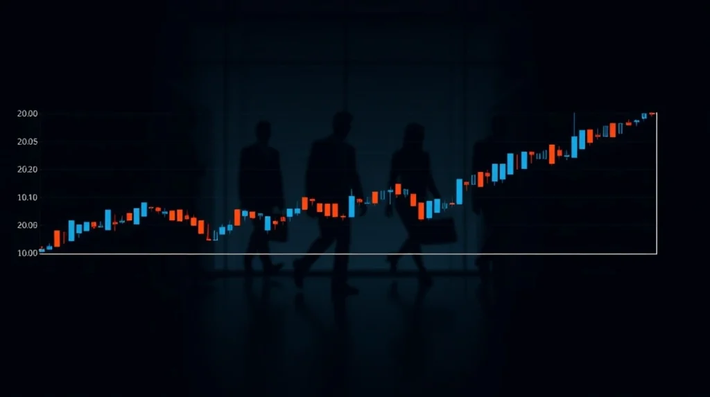 ONDO price chart approaching a Fibonacci resistance level with blurred institutional figures in background