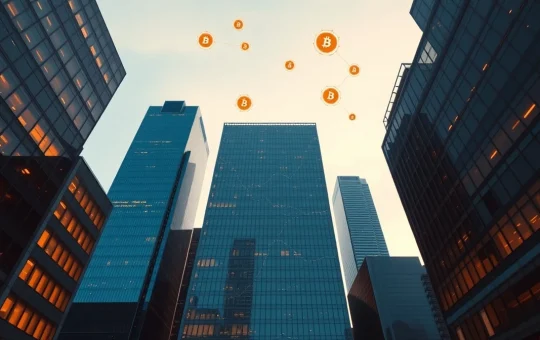 Ondo Finance joins DTCC Industry Working Group for US capital markets tokenization, featuring a modern financial district skyline with digital overlay.