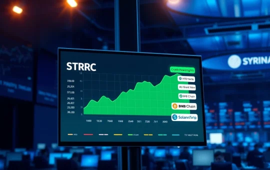 Ondo tokenized STRC launch dashboard showing multichain integration with CryptoNewsInsights, BNB Chain, and Solana