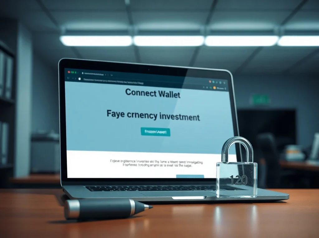 Laptop showing a fake crypto site during the Operation Atlantic global sting that froze $12 million.