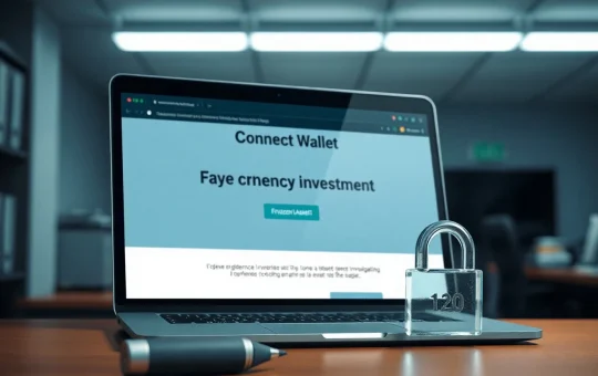 Laptop showing a fake crypto site during the Operation Atlantic global sting that froze $12 million.