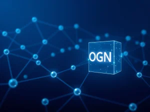Origin Protocol OGN blockchain network visualization representing decentralized technology and market analysis