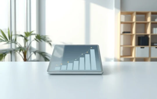 Paxos Labs Amplify Suite digital asset platform data visualization on a tablet in a professional setting.