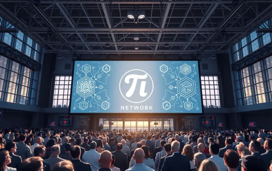Pi Network presentation at Consensus 2026 showcasing AI and decentralized identity vision