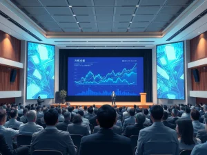 Scene from the XRP Tokyo 2026 conference where Ripple announced its $33 trillion stablecoin volume projection.