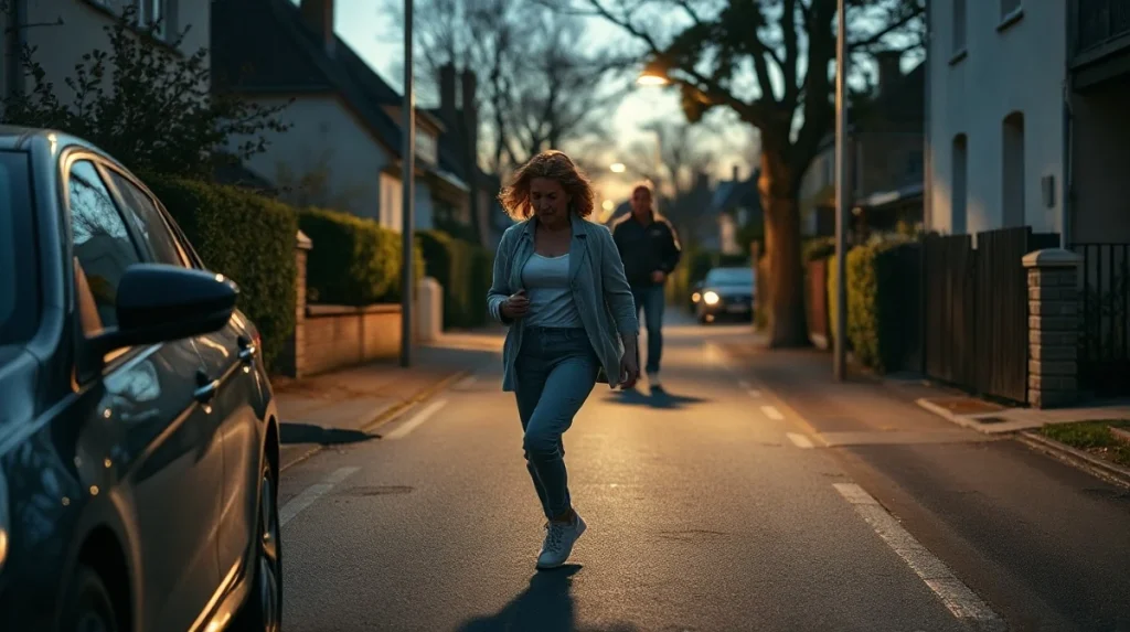 Residential street in Seine-et-Marne near Paris where the alleged kidnapping attempt occurred