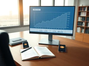 Financial analysis of STRC dividend yield data and Bitcoin investment strategy on an analyst's desk.