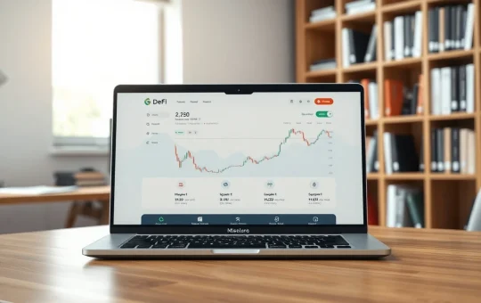 SEC DeFi guidance on broker rules for a laptop displaying a decentralized finance interface.