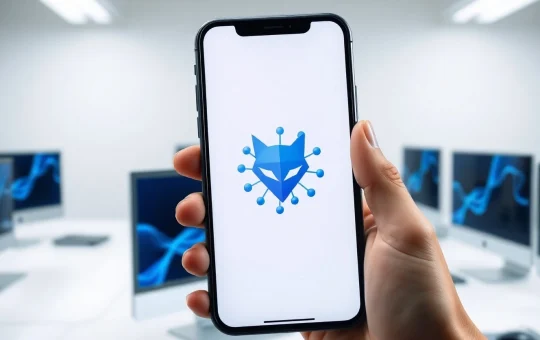 Smartphone showing MetaMask interface with European Union regulatory symbols, representing MiCA framework adoption.