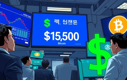 South Korea stablecoin crisis: Trading floor monitors show dollar stablecoin surge and won devaluation below 1,500 per dollar.