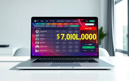 Spartans Casino's $7 million leaderboard displayed on a laptop screen, highlighting its major prize pool.
