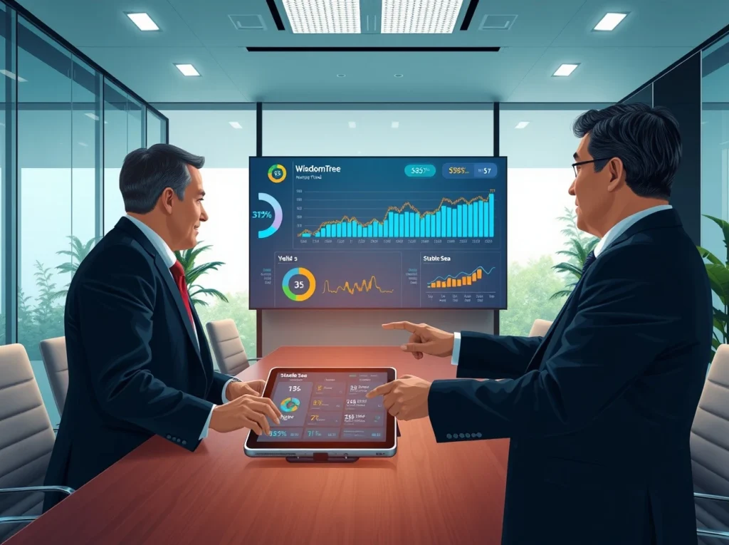 Stable Sea WisdomTree partnership dashboard showing tokenized treasury access for corporate cash yield management
