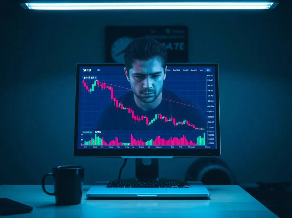 Steve Aoki meme coin selloff shown on a trading screen as NFT market declines.