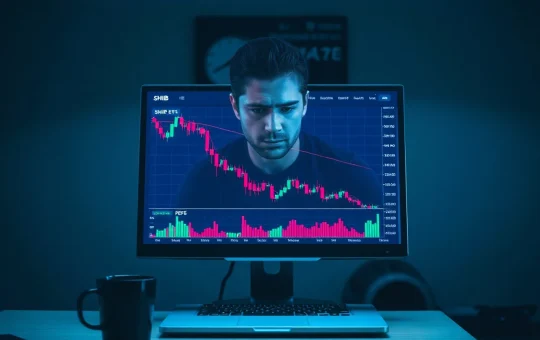 Steve Aoki meme coin selloff shown on a trading screen as NFT market declines.