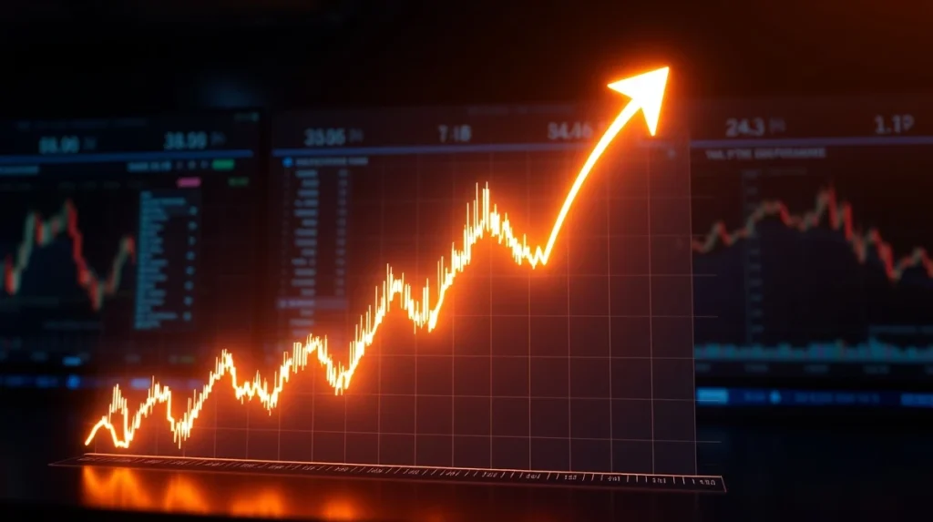 SUI price chart showing upward breakout momentum with technical indicators