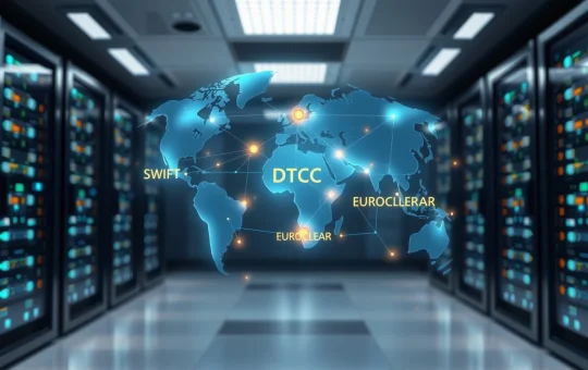 Global financial data network connecting Swift, DTCC, and Euroclear for blockchain interoperability.