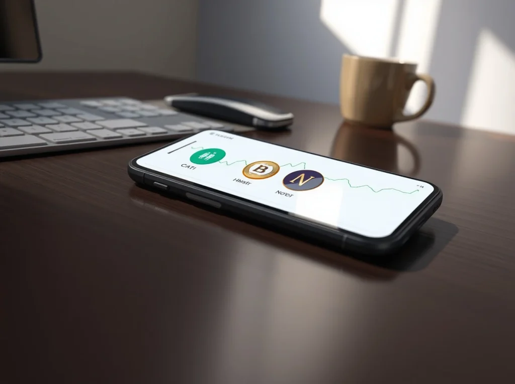 Telegram P2E tokens CATI, HMSTR, and NOT displayed on a smartphone screen with rising charts, representing their market surge amid TON fee collapse.