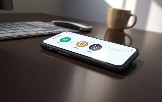 Telegram P2E tokens CATI, HMSTR, and NOT displayed on a smartphone screen with rising charts, representing their market surge amid TON fee collapse.