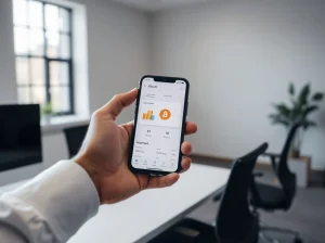 Tether's new self-custodial wallet app on a smartphone, offering digital dollars, gold, and Bitcoin.