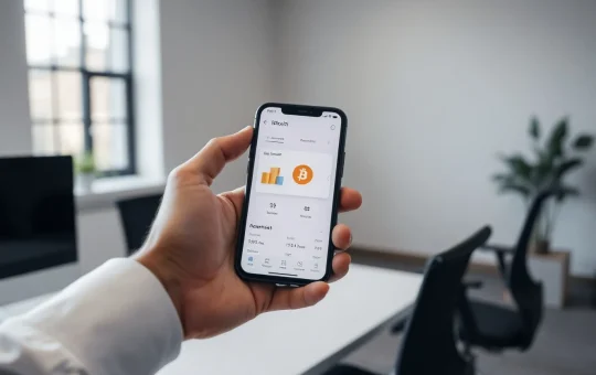Tether's new self-custodial wallet app on a smartphone, offering digital dollars, gold, and Bitcoin.