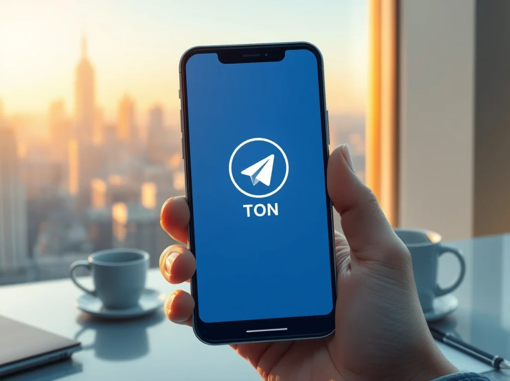 TON ecosystem rally driven by Telegram integration and network upgrades showcased on a smartphone screen