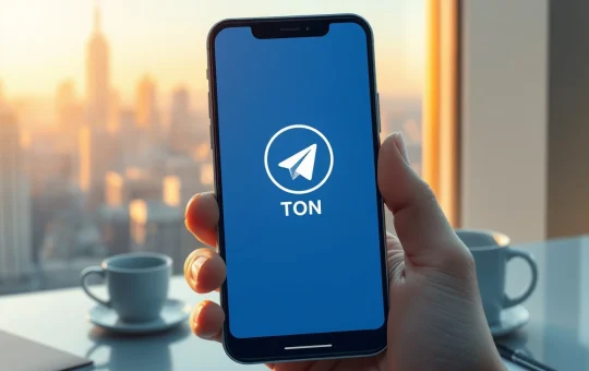 TON ecosystem rally driven by Telegram integration and network upgrades showcased on a smartphone screen