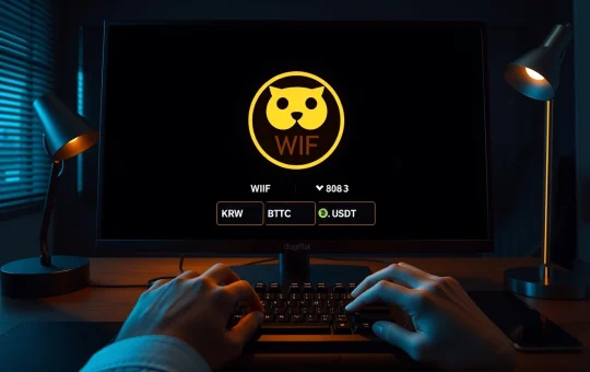 Upbit lists Dogwifhat WIF on KRW, BTC, and USDT trading pairs, highlighting the exchange's support for meme coin adoption.