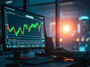 Pharos (PROS) token trading interface on Upbit exchange with candlestick chart