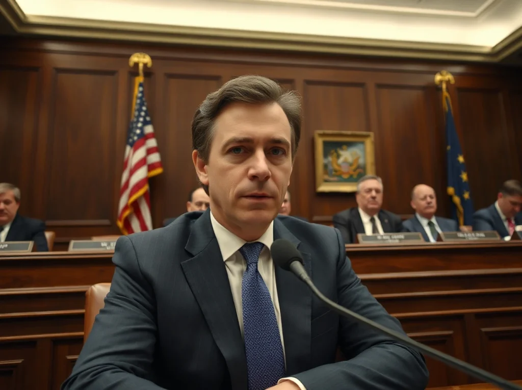 Kevin Warsh testifying at his Federal Reserve Chair confirmation hearing before the Senate Banking Committee.