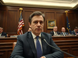 Kevin Warsh testifying at his Federal Reserve Chair confirmation hearing before the Senate Banking Committee.
