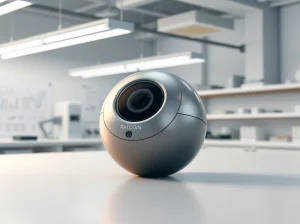 Worldcoin Orb device in a development lab, representing the technology funded by the $65 million WLD token sale.