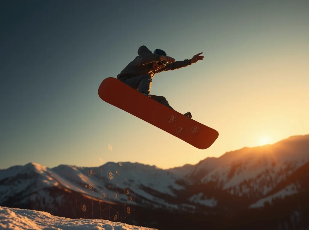 X Games athlete performing with digital payment integration representing MoonPay partnership for crypto-savvy fans