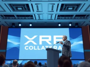 Brad Garlinghouse speaks at Consensus 2026, announcing XRP as good collateral in a major XRP news development.