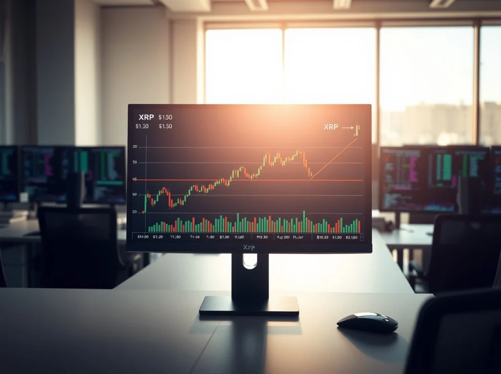 XRP cryptocurrency price chart analysis showing critical support and resistance levels in financial trading context